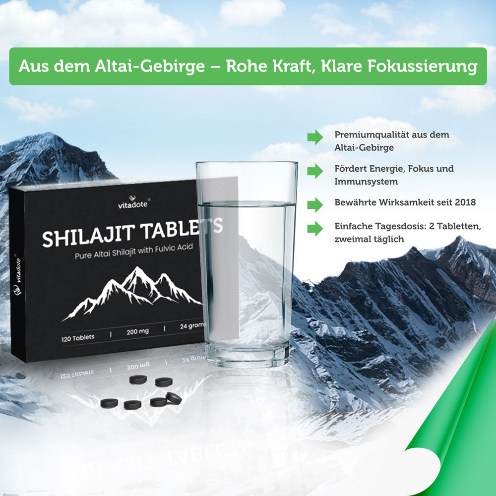 Vitadote Pure Shilajit Tabletten Altai Fulvosäure